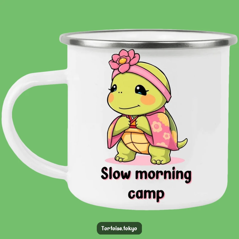 Elegant Funny Kawaii Tortoise Kimono Camping Mug