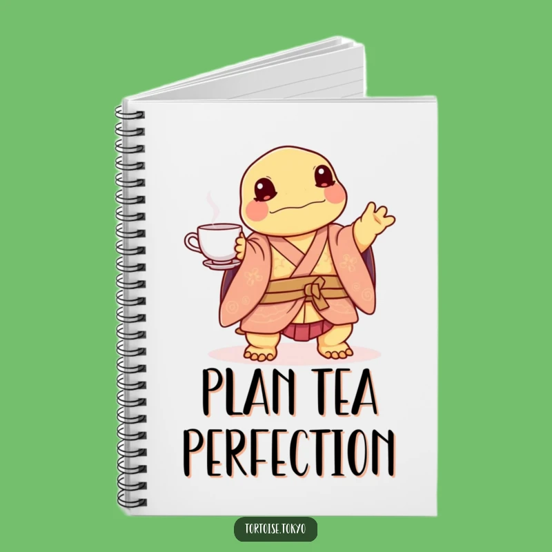Funny Kawaii Tortoise Tea Set Notebook: Journal Your Thoughts with Humor