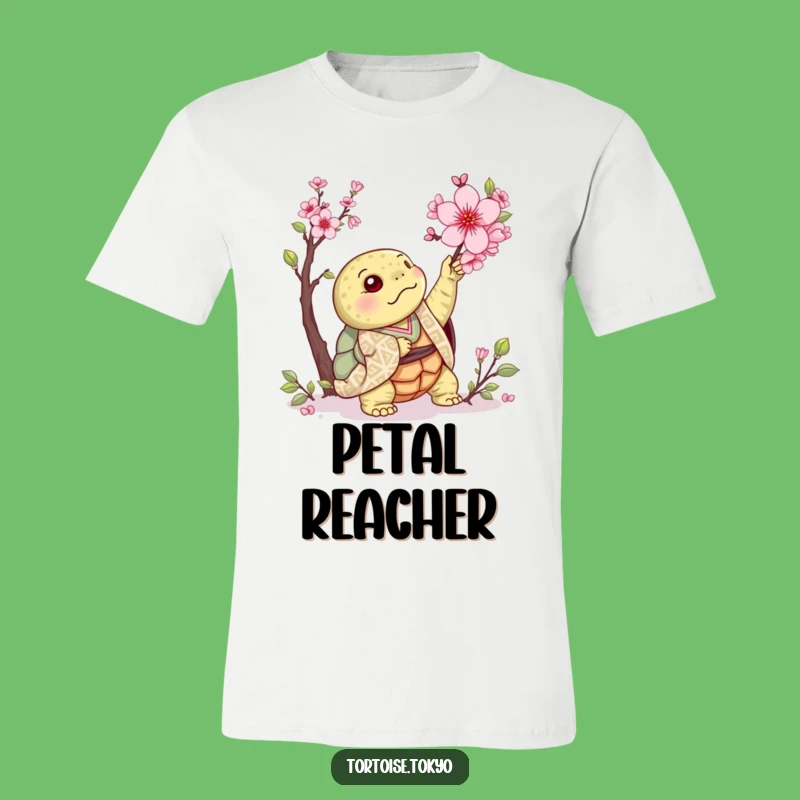 Funny Kawaii Tortoise Kimono Blossom T-Shirt: Spring Style, Humorous Gift