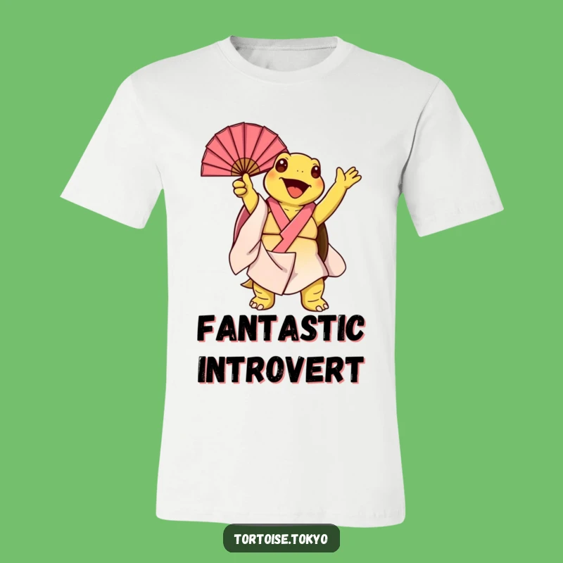 Funny Kawaii Tortoise Kimono Fan T-Shirt: Joyful Style for a Great Gift