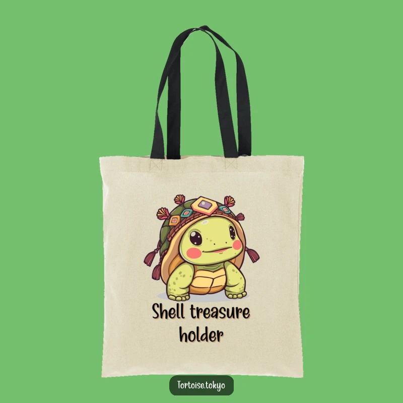 Funny Kawaii Tortoise Headwear Tote Bag: Carry Curiosity with Humorous Style